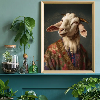 Goat Animal Portrait Print