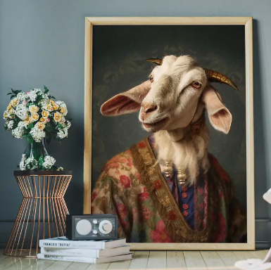 Goat Animal Portrait Print