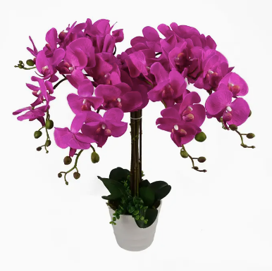 Artificial Deluxe Bush Orchid Pink 85cm Bush Orchid Lots