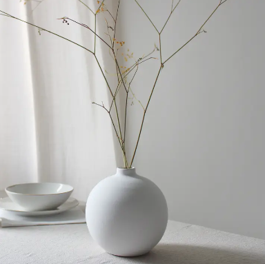 Blanc 03 - White Vase - Aesthetic, Minimalist Home Decor