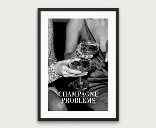 Champagne Problems Taylor Swift Print - Black and White