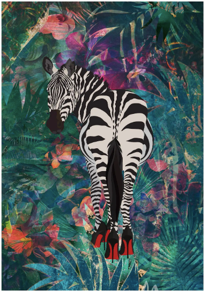 Tropical Jungle Zebra Heels